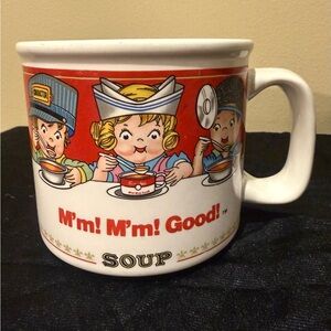 Campbell’s Soup Promotional Ceramic Mug with Kids in Professional Clothes